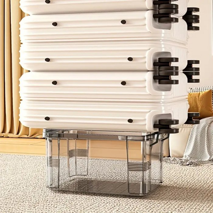 Cutie De Depozitare, , Tip Valiza, pentru Alimente, Jucarii, Accesorii, Transparent-Gri, Marime M, 31.5x23x19 cm [3]