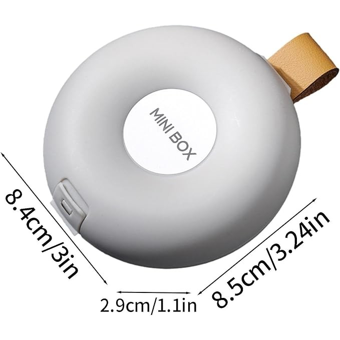 Cutie Depozitare Medicamente, , 6 Compartimente, Inchidere Etans, Portabila, Rotund, Alb/Gri, PP, 8.4x2.9x8.5 cm [5]
