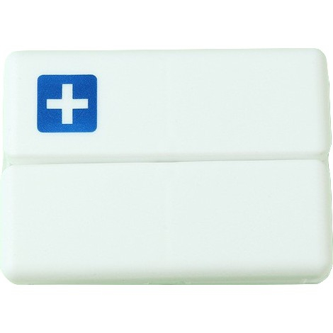 Cutie depozitare medicamente, 7 compartimente sigilate individual, pliabila, portabila, , Alb/Albastru [1]