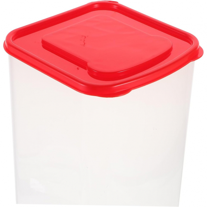 Cutie Depozitare Paine, , din Plastic, 34 x 13 cm, Pastreaza Prospetimea, Capac Rosu [4]