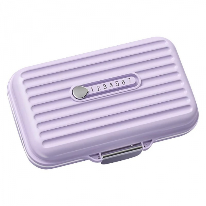 Cutie Medicamente, , Mov, 7 Compartimente, Portabila si Compacta, 11x7.2x3.5 cm, Ideala pentru Uzul Cotidian [1]