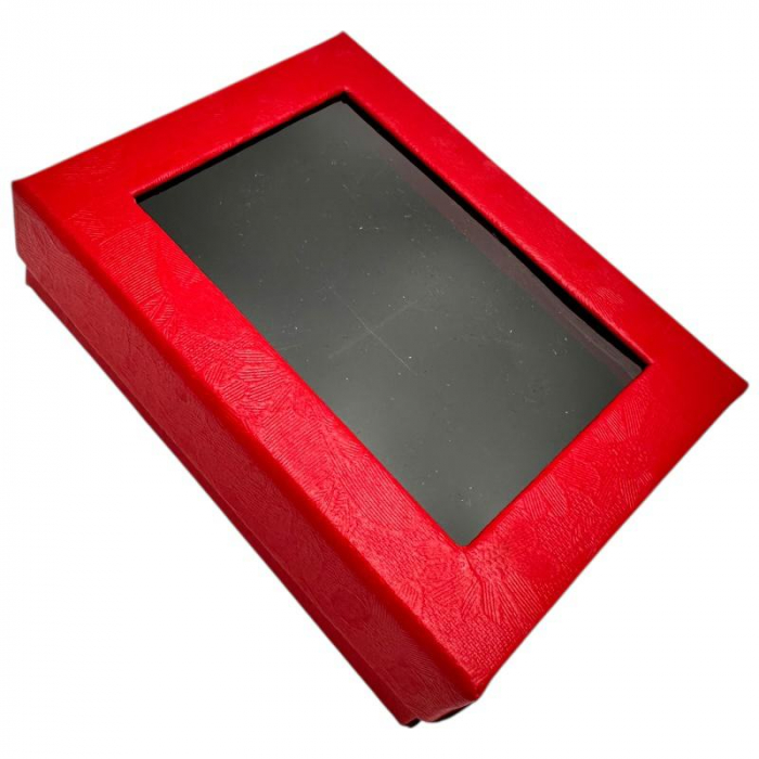 Cutie pentru Bijuterii Rosie 6.5x8.5cm – Organizator Compact si Elegant pentru Inele, Cercei si Accesorii,  [3]