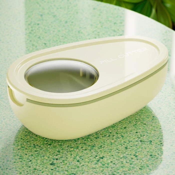 Cutie Taiat Pastile si Depozitare Medicamente, , Galbena, 8x5x2.65 cm, Compacta si Portabila, Ideala Pentru Calatorii [6]