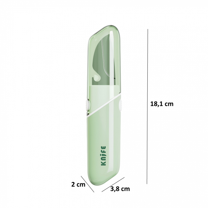 Cutit de Fructe Multifunctional, , Razatoare, Curatator Fructe-Legume, Deschizator de Sticle, 18.1x3.8x2cm, Verde [6]