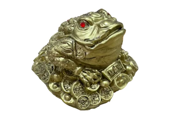 Decoratiune Feng Shui din rasina, Broasca Norocoasa, 10×10×8cm,  [1]