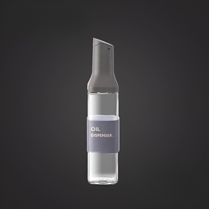 Dispenser pentru Ulei, , Deschidere si Inchidere Automata a Rezervorul, cu Inductie Gravitationala, 500 ml, 29.5x6x6 cm, Gri [3]