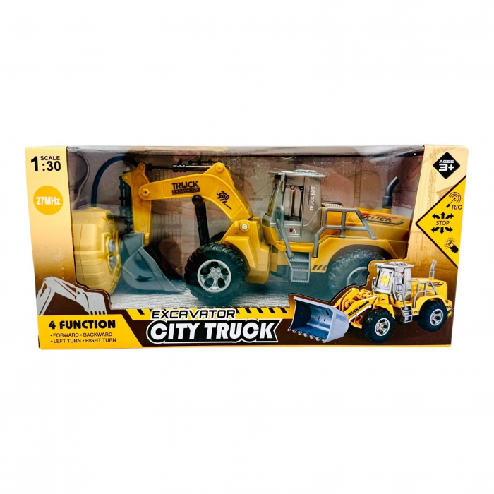 Excavator cu radiocomanda, City Truck, 27×13×11cm, acumulator inclus, +3ani,   [2]