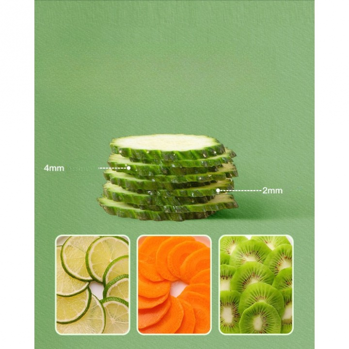 Feliator de Legume Multifunctional, , Taieturi Diferite, Razatoare pentru Bucatarie, Taietor de Cartofi, Presa Manuala, Pliabila, Extensibila, PP PET, 23.5x9.5x5.5 cm, Gri [6]