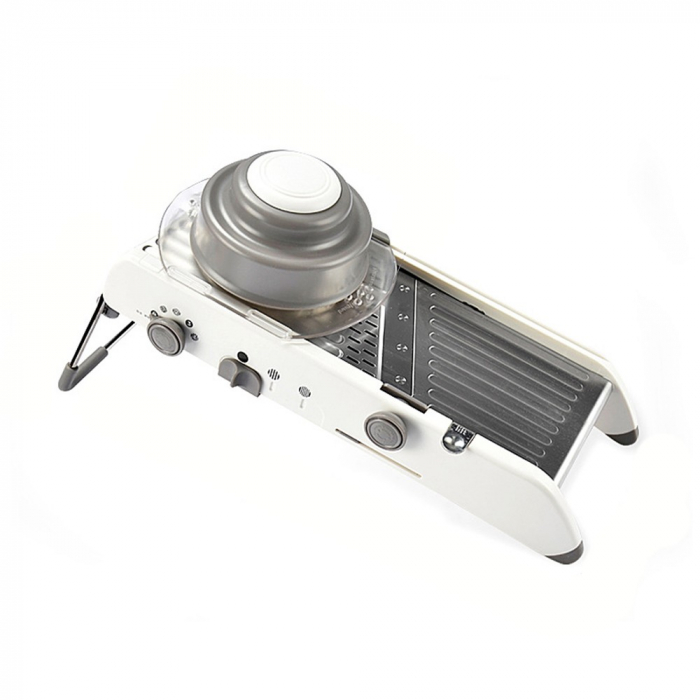 Feliator Manual Multifunctional, , Usor de Folosit, pentru Legume, Fructe, Razatoare, Otel Inoxidabil, Accesoriu Bucatarie, 39 x 11.5 x 12.5 cm Alb [1]