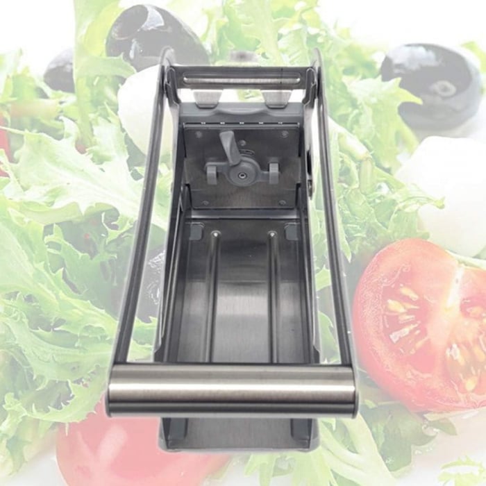 Feliator manual , pentru cartofi pai si legume, din inox, cu 2 dimensiuni de feliere, 25.5 x 11.7 cm, argintiu [6]