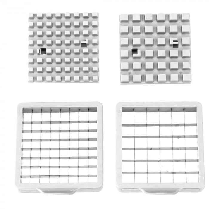 Feliator manual , pentru cartofi pai si legume, din inox, cu 2 dimensiuni de feliere, 25.5 x 11.7 cm, argintiu [2]