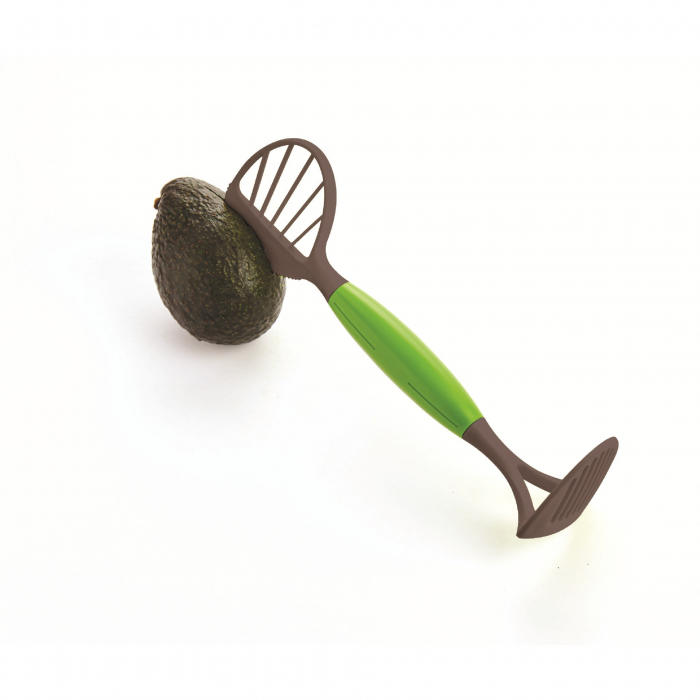 Feliator Multifunctional pentru Avocado, , pentru Taierea in Cubulete si Pasare, pentru Bucatarie, Preparare Guacamole, ABS, 24x7x6 cm, Verde [3]