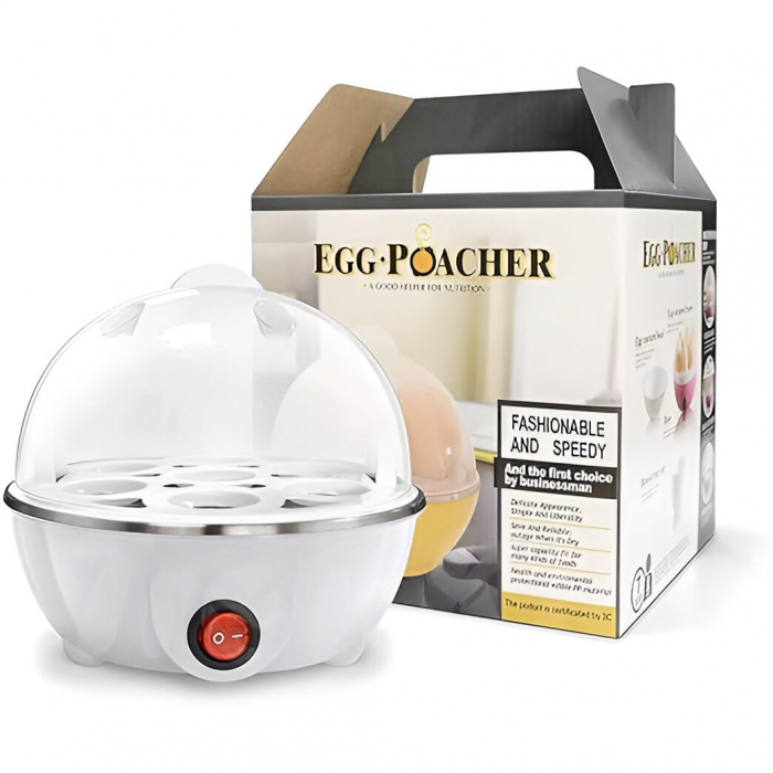 Fierbator de Oua Electric, Flipppy, Capacitate 7 oua, Aparat de fiert oua, 220V, Oprire Automata, 3 Moduri de Fiert Oua, 15 x 15 x 15 cm, Culoare Alb [3]