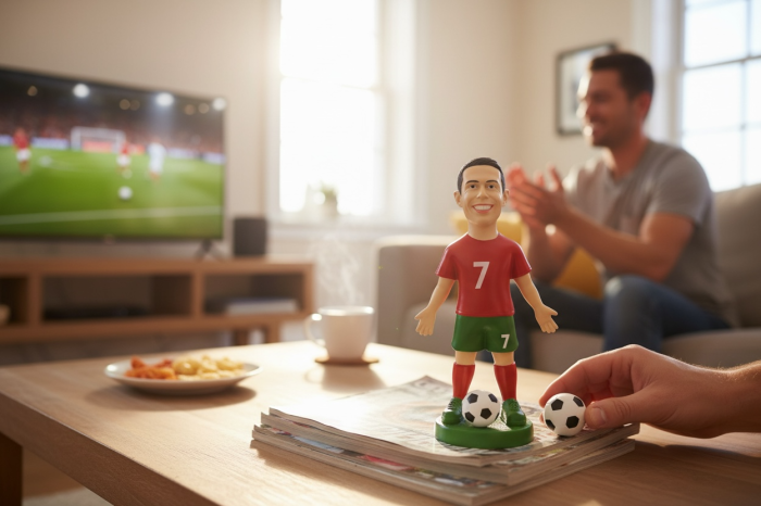 Figurina Ceramica Fotbalist – 17 cm, Model Colectie, Detalii Realiste [3]