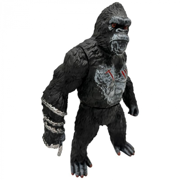 Figurina gorila de jucarie 25cm – Model realist cu detalii, lant si semne de lupta, ideala pentru colectionari si joaca,  [2]