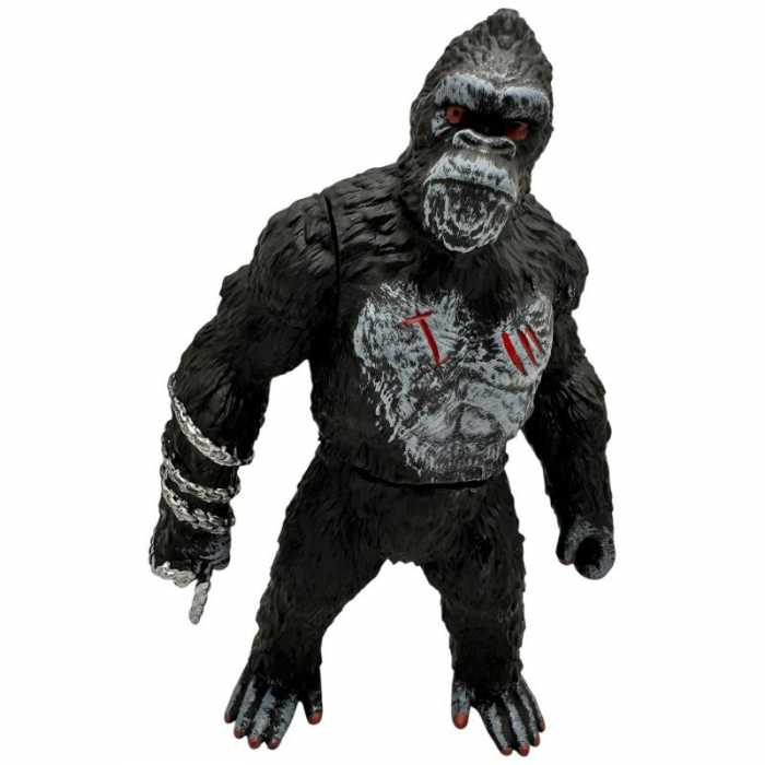 Figurina gorila de jucarie 25cm – Model realist cu detalii, lant si semne de lupta, ideala pentru colectionari si joaca,  [3]