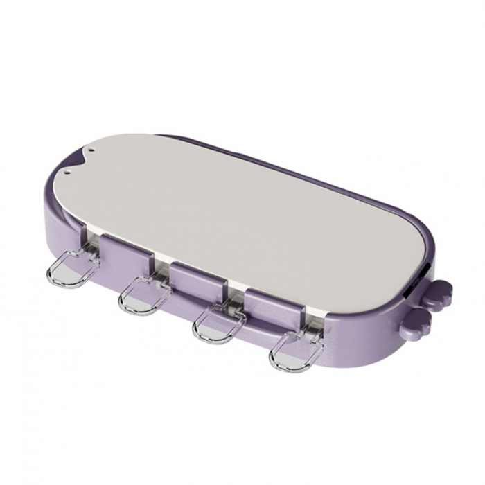 Forma pentru inghetata , 4 compartimente, forme cu animalute, materialsilicon si ABS, 21 x 12.8 x 3cm, mov [1]