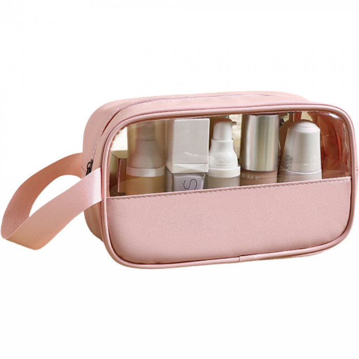Geanta cosmetice , pentru voiaj sau organizare, 22 x 12 x 8 cm, roz [1]
