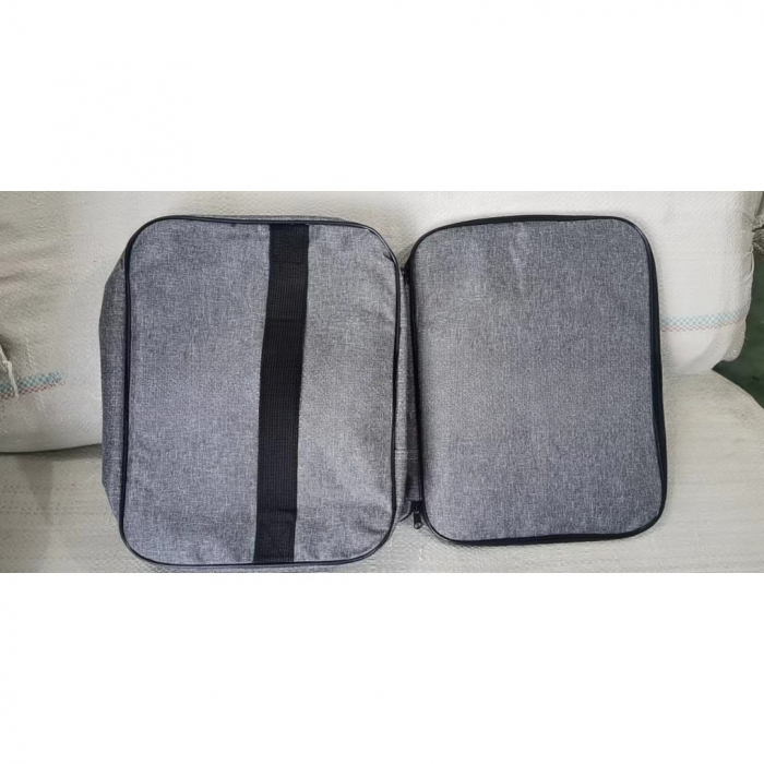 Geanta  pentru Depozitare Acte si Documente, Facturi, Carduri, cu Cod de Securitate, 2 Compartimente, Impermeabila, 37 x 10.5 x 27 cm, Gri [3]