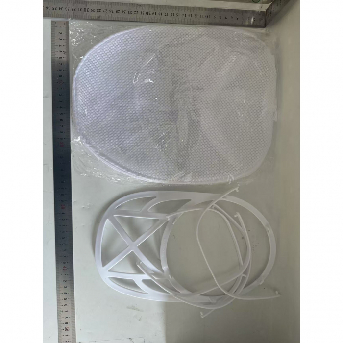 Husa de Spalare Sapca, , pentru Masina de Spalat, din Poliester, Circumferinta 53 cm, cu Fermoar, cu Suport Sapca, Alb [2]