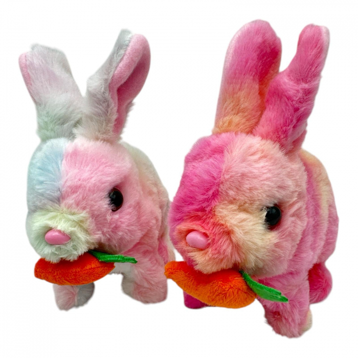 Iepuras Interactiv din Plus, cu Sunete si Lumini Multicolor – Jucarii Moale si Adorabile,  [3]