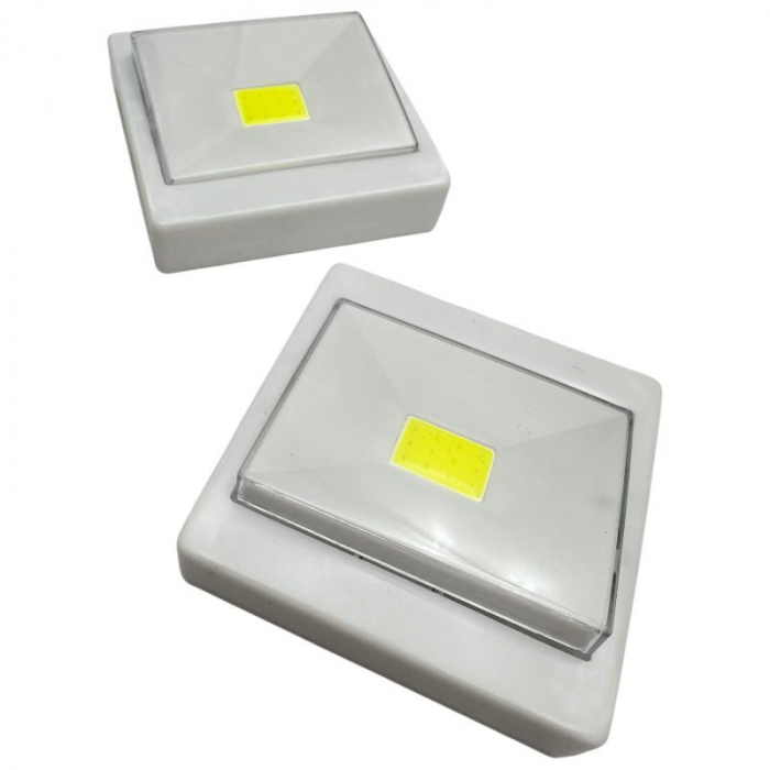 Intrerupator LED COB 3W cu iluminare prin inductie, montare magnetica, alimentare 3xAAA, lumina puternica si eficienta,  [3]