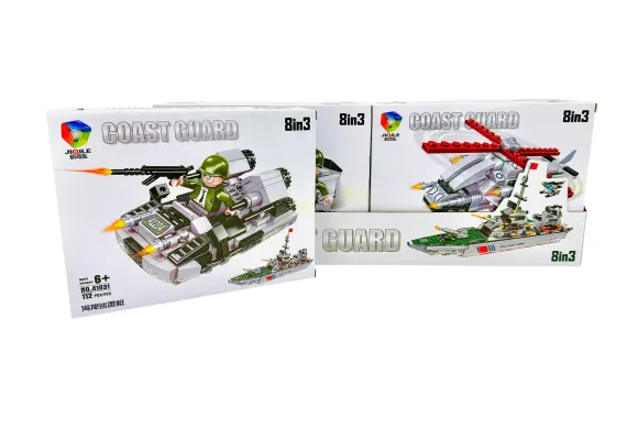 Joc de construcție pentru baieti Coast Guard, +130piese, 23.5×18.5×4.5cm, +6ani,  [1]