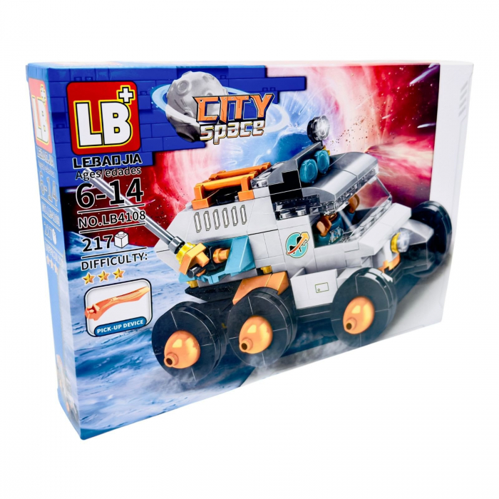 Joc de construcție pentru baieti Masini spațiale, +205piese, multicolor, 32×22×5cm+6ani,   [10]