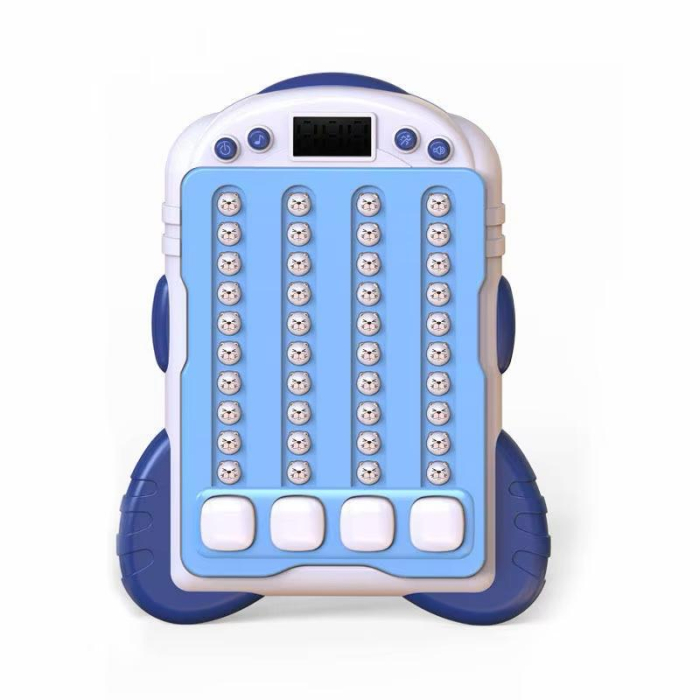 Joc Interactiv Rhythm Lumini Sunete – Jucarie Reflexe Rapide Afisaj Digital Alb Albastru [1]