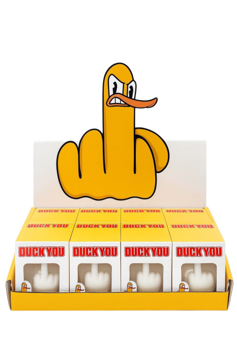 Jucarie Antistres Rata Gest Obraznic – Duck You Figurine PVC Cadou Inedit [1]