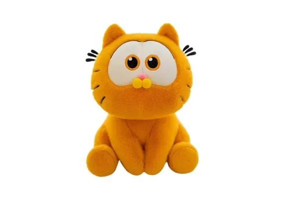 Jucărie din pluș Motan Morocănos, 36 cm – Adorabil, Pufos și Amuzant, Culoare Galbenă  [1]