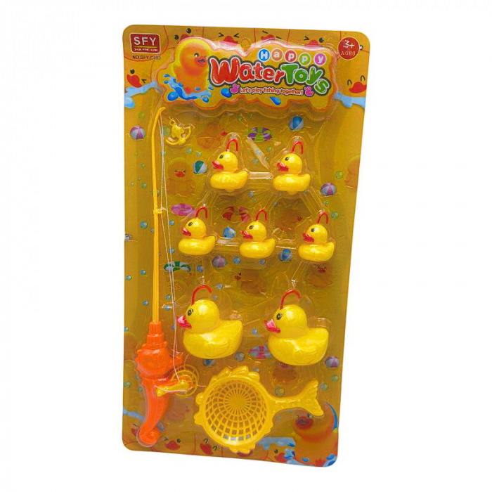 Jucarie interactiva de baie pentru copii – ratuste si undita de pescuit, 9 piese,  [4]