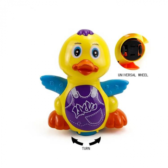 Jucărie interactiva Ratusca dragalasa cu sunete si lumini, Duck Amusing, 17×11×11cm, +3ani ,  [3]