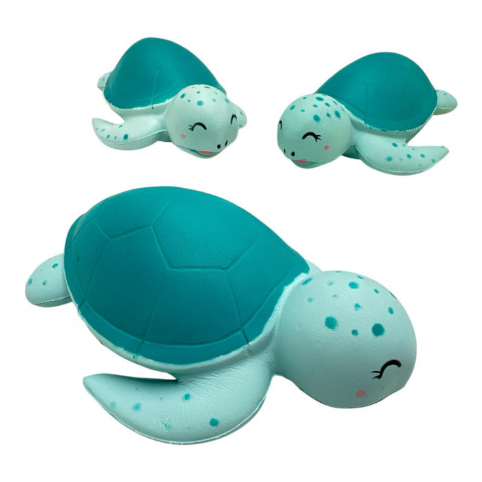 Jucarie Squishy Antistres – Broscuta Testoasa Vesela, Moale si Colorata, pentru Relaxare si Joaca Creativa,  [2]