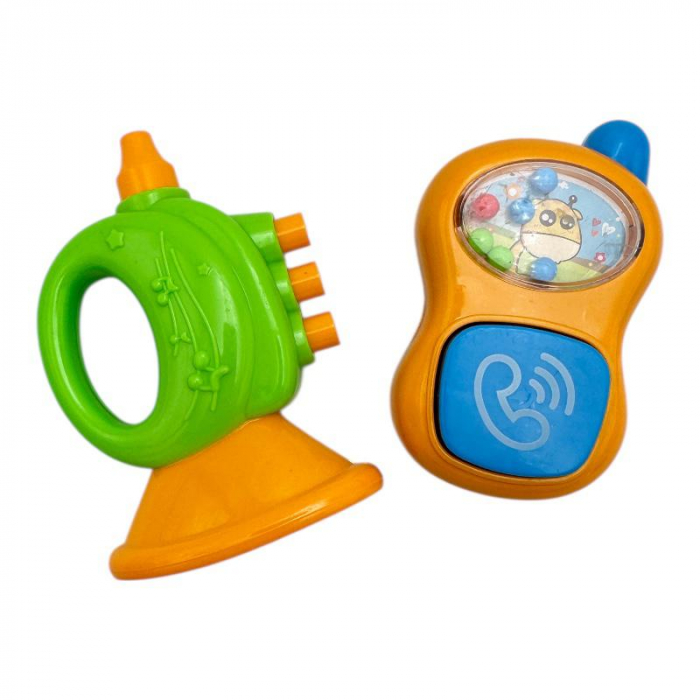 Jucarie zornaitoare pentru bebelusi in forma de trompeta si telefon – jucarie interactiva si educativa pentru cei mici,  [2]