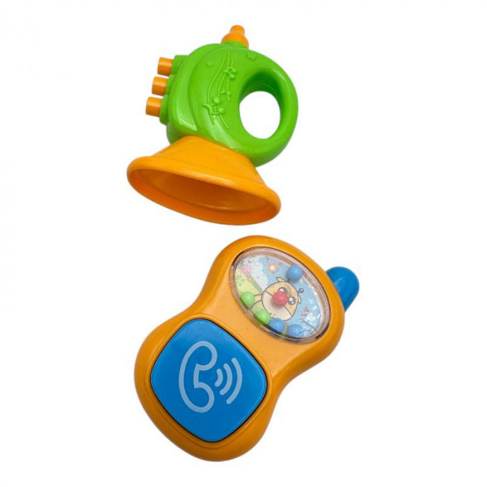 Jucarie zornaitoare pentru bebelusi in forma de trompeta si telefon – jucarie interactiva si educativa pentru cei mici,  [3]