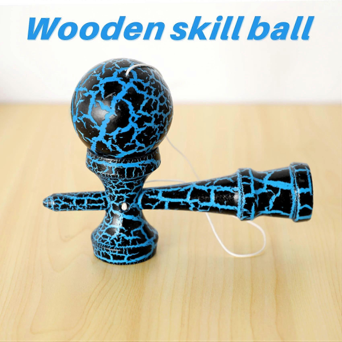 Kendama din lemn 18 cm, cracked– model clasic cu design crapat, suprafata antialunecare [2]