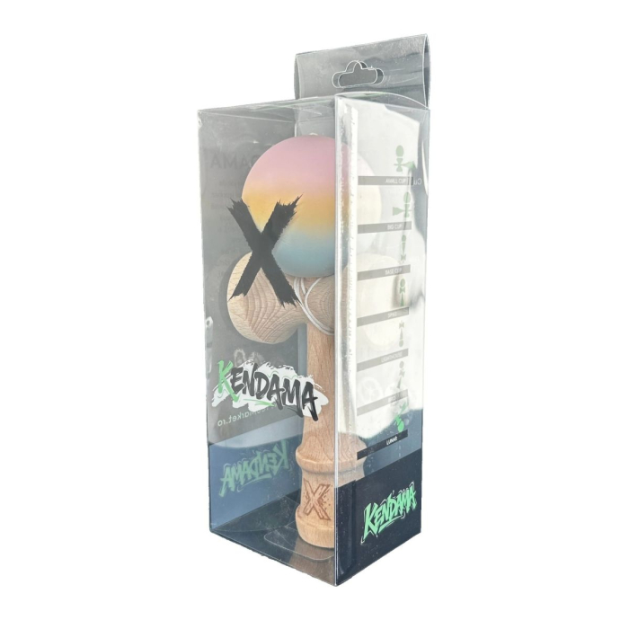Kendama X din lemn natural, bila soft touch, ambalaj individual - [2]