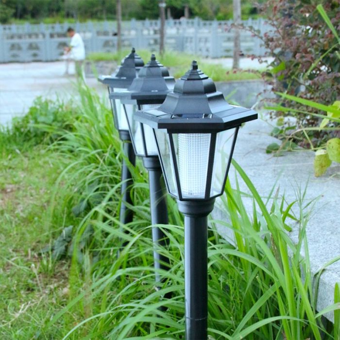 Lampa solara hexagonala de gradina , Alb Rece [3]