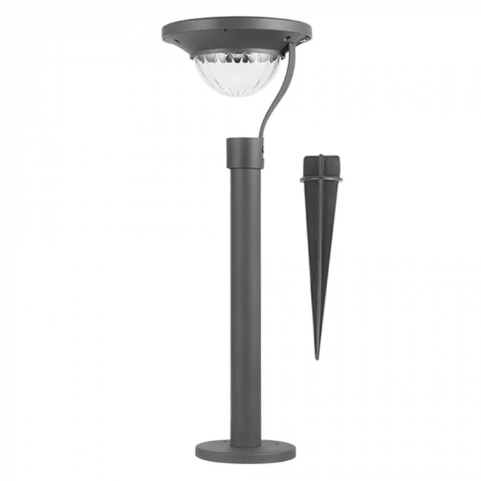 Lampa solara LED cu 2 moduri de fixare, IP65, material ABS, baterie 4.5 V, 200 mah, 450 Lumeni, 42.5 x 15 cm, alb cald, [4]