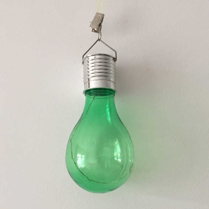 Lampa Solara LED Decorativa sub forma de Bulb, pentru exterior, suspendata, IP65, Ultron Verde,  [3]