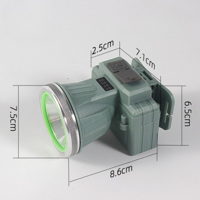 Lanterna LED de Montat pe Cap, , cu Raza Lunga de Zoom, Reincarcabila USB, Far Telescopic, Rezistent la Apa, Reglabil, pentru Pescuit in Aer Liber, Camping, Lumina Puternica, Lanterna, 8.6x7.5x6.5cm,  [3]