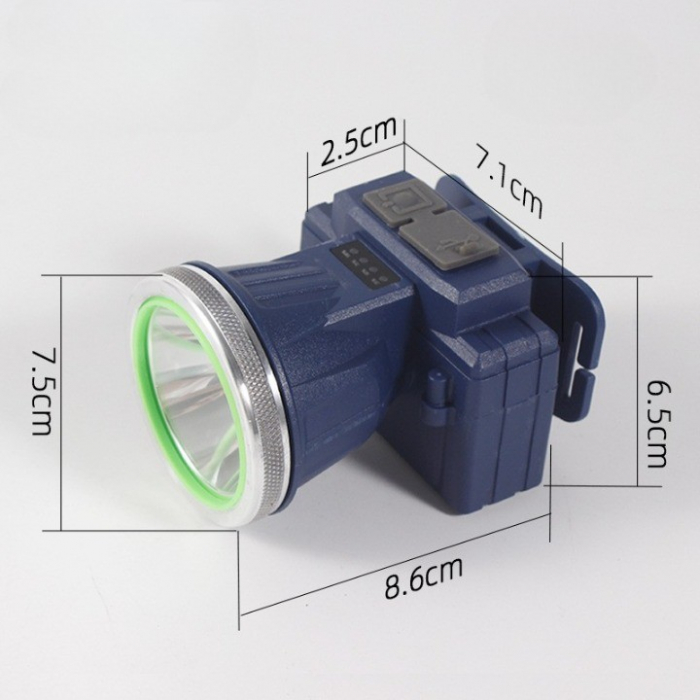 Lanterna LED de Montat pe Cap, , cu Raza Lunga de Zoom, Reincarcabila USB, Far Telescopic, Rezistent la Apa, Reglabil, pentru Pescuit in Aer Liber, Camping, Lumina Puternica, Lanterna, 8.6x7.5x6.5cm,  [8]