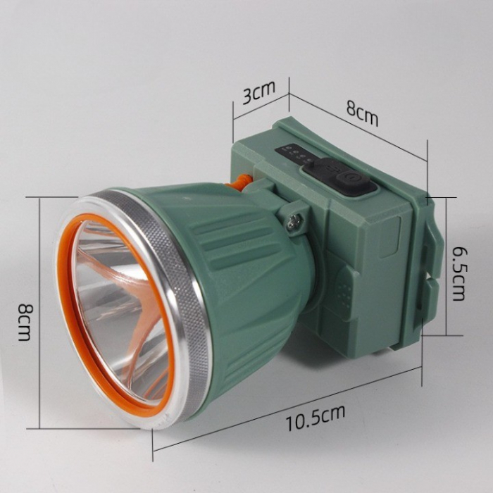Lanterna LED de Montat pe Cap, , cu Raza Lunga de Zoom, Reincarcabila USB, Far Telescopic, Rezistent la Apa, Reglabil, pentru Pescuit in Aer Liber, Camping, Lumina Puternica, Lanterna, 10.5x8x6.5 cm,  [3]