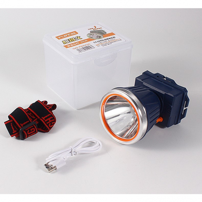 Lanterna LED de Montat pe Cap, , cu Raza Lunga de Zoom, Reincarcabila USB, Far Telescopic, Rezistent la Apa, Reglabil, pentru Pescuit in Aer Liber, Camping, Lumina Puternica, Lanterna, 10.5x8x6.5 cm,  [7]