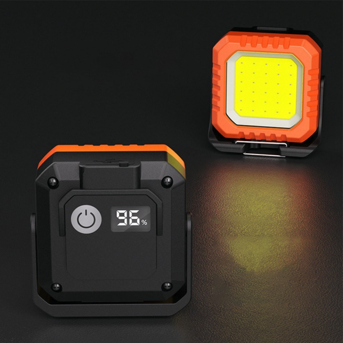 Lanterna Tip Breloc, , 5 Moduri de Luminat, Incarcare USB Tip C, 5W, Impermeabila IPX5, 500 lm, COB, Portocaliu [5]
