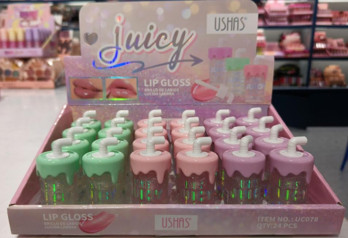 Luciu de Buze USHAS Juicy, 5.3g – Hidratare & Strălucire, Ambalaj în Formă de Pahar cu Pai  [3]