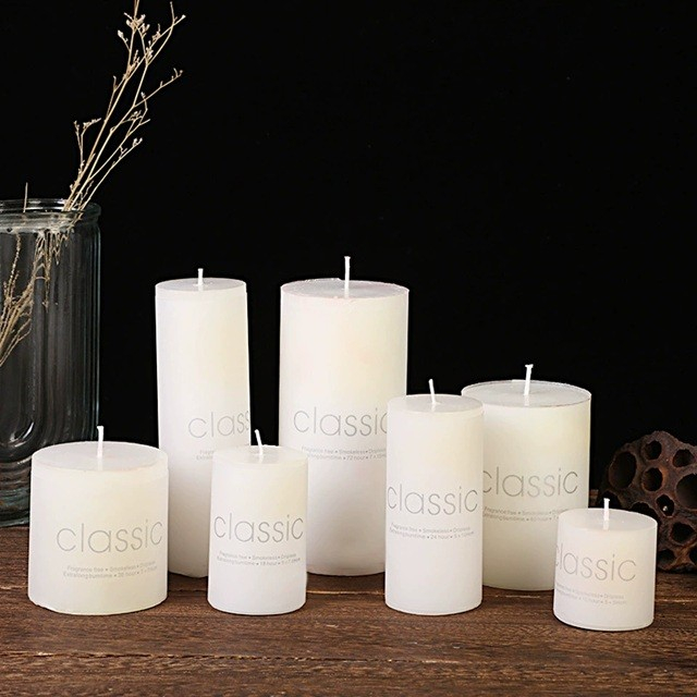 Lumanare Decorativa, , din Parafina, Cilindrica, Fara Fum si Fara Parfum, 5 x 7.5 cm, 130 g, Ardere 36h, Ivory Alb [7]