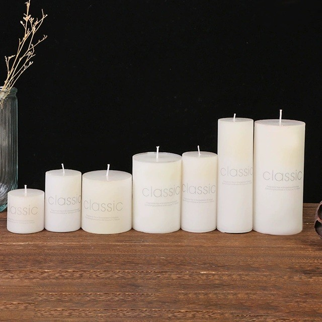 Lumanare Decorativa, , din Parafina, Cilindrica, Fara Fum si Fara Parfum, 7 x 15 cm, 500 g, Ardere 72h, Ivory Alb [7]
