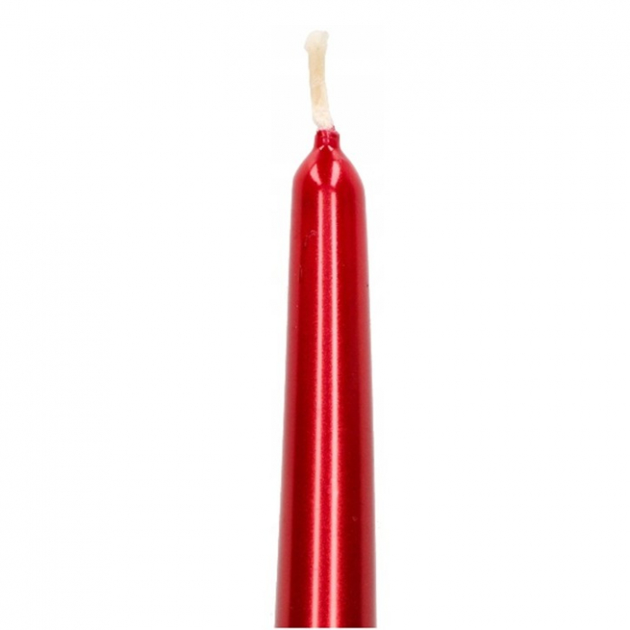 Lumanare Decorativa, , pentru Masa, 25 cm, din Parafina, fara Fum, Ardere 7.5h, Rosu [3]